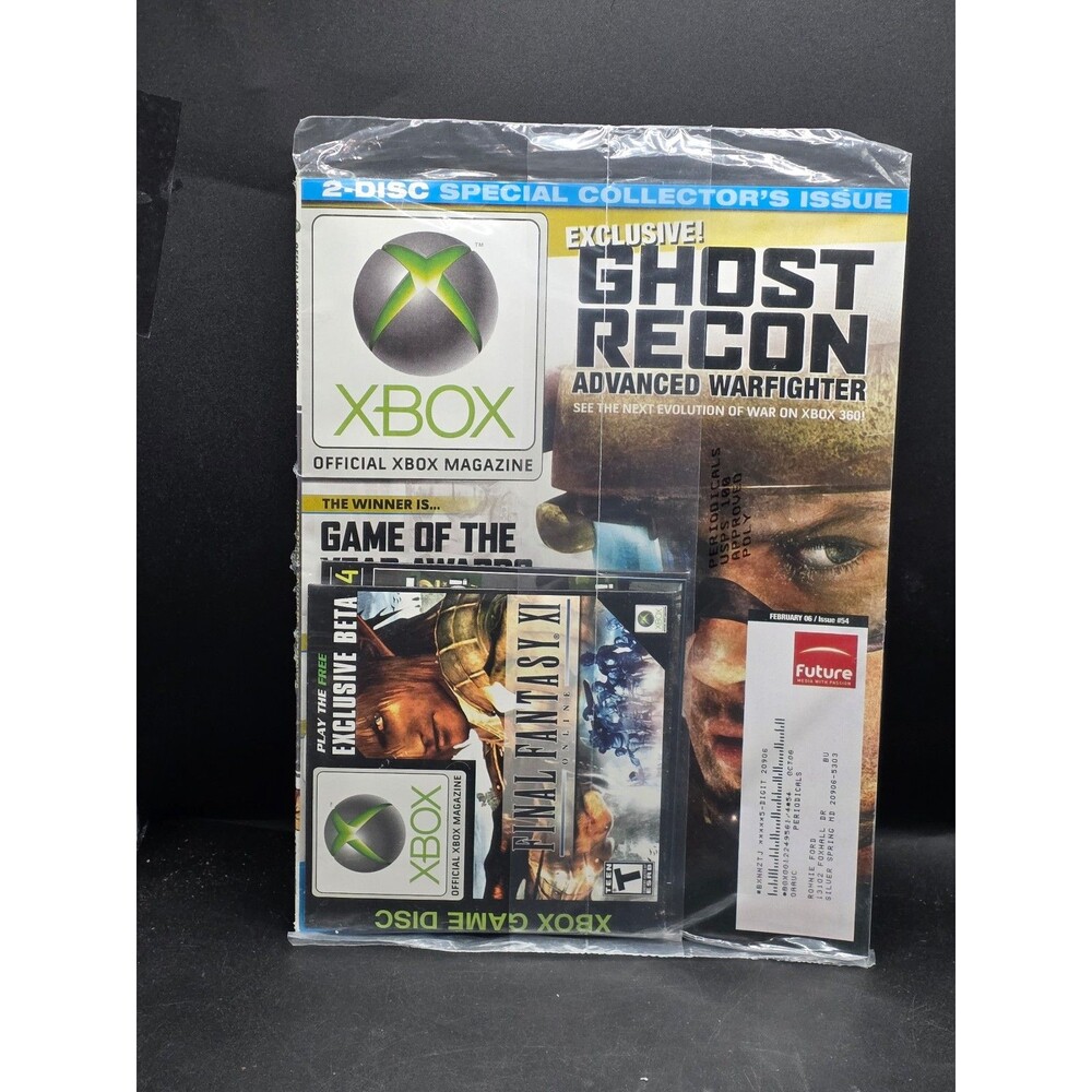 Official Xbox Magazine OXM #54 Feb 2006 Ghost Recon GRAW FFXI Beta Disc Sealed